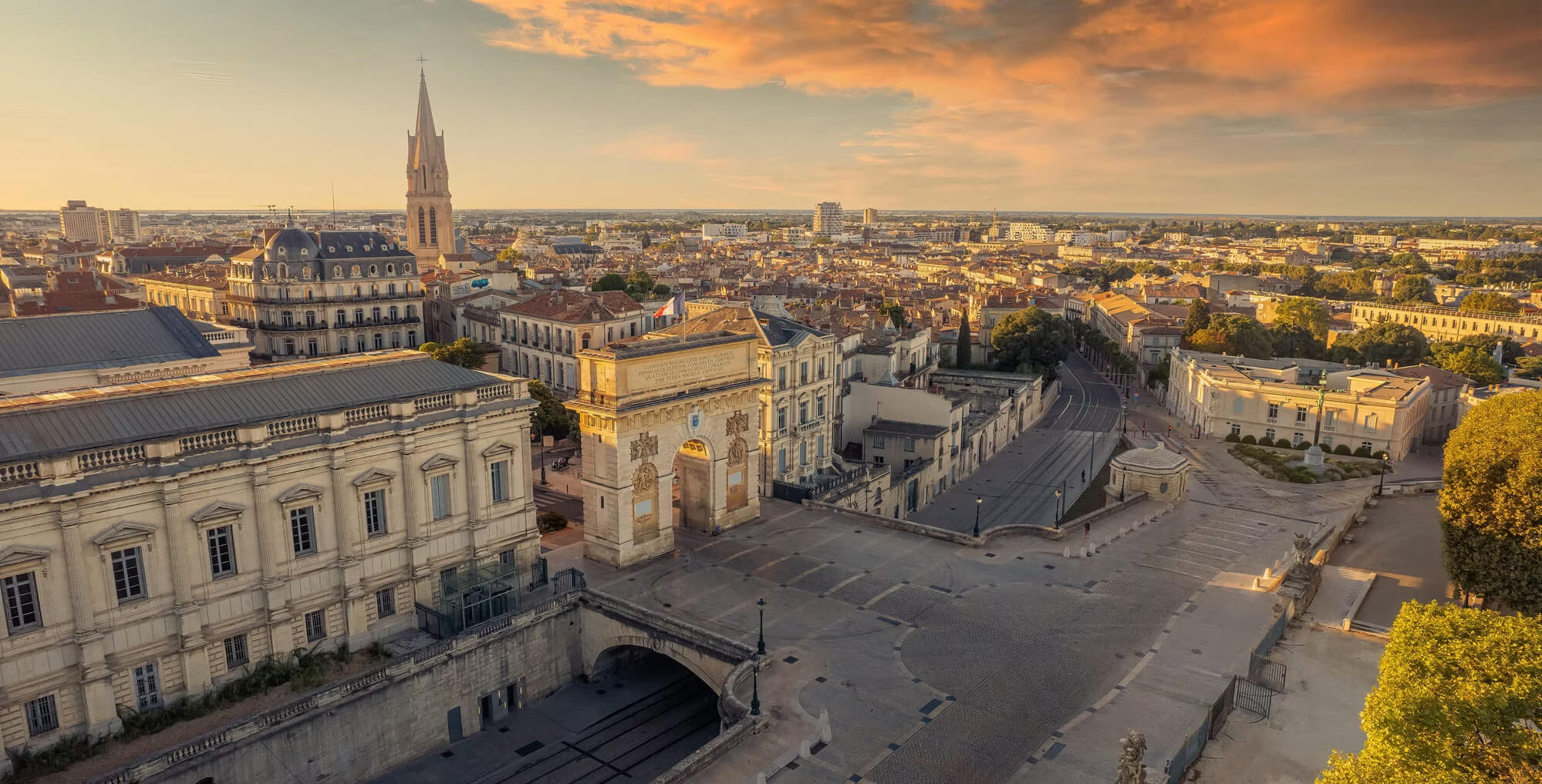 Vue de Montpellier, zone d'intervention de l'artisan LADB